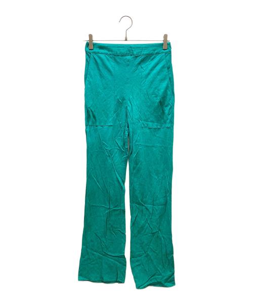 VERMEIL par iena（ヴェルメイユ パー イエナ）VERMEIL par iena (ヴェルメイユ パー イエナ) ベルギーリネンパンツ グリーン サイズ:38の古着・服飾アイテム