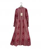 JOURNAL STANDARDジャーナルスタンダード）の古着「JOURNAL STANDARD　オリエンタルプリントロングワンピース」｜ピンク