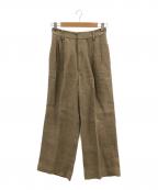 MUSE de Deuxieme Classeミューズ ドゥーズィエム クラス）の古着「ROILINO タックパンツ」｜ベージュ