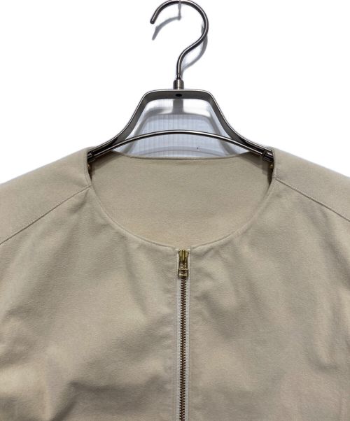 allureville（アルアバイル）allureville (アルアバイル) フェイクスエードニットブルゾン ベージュ サイズ:SIZE2の古着・服飾アイテム