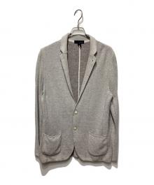 LARDINI（ラルディーニ）の古着「コットンミラノリブソリッド2Bニットジャケット」｜ブラウン