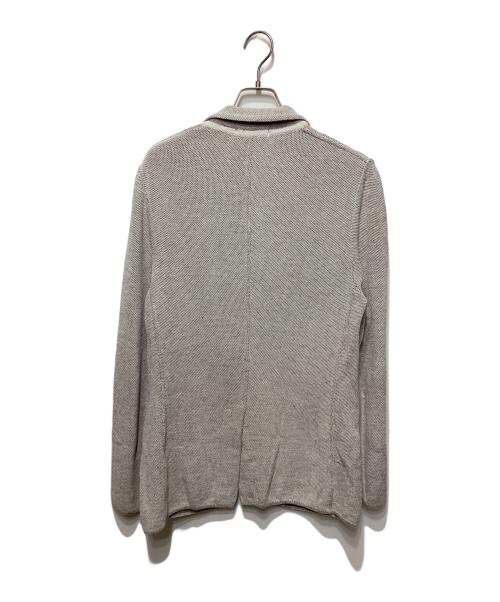 LARDINI（ラルディーニ）LARDINI (ラルディーニ) コットンミラノリブソリッド2Bニットジャケット ブラウン サイズ:Mの古着・服飾アイテム