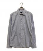 GIVENCHYジバンシィ）の古着「ストライプシャツ」｜ブルー×ホワイト