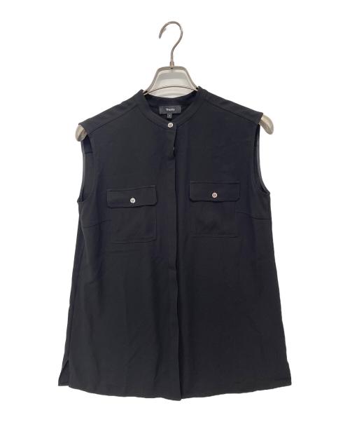 theory（セオリー）theory (セオリー) Powder Crepe SL MLT Shirt ブラック サイズ:Sの古着・服飾アイテム