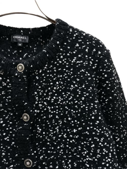 CHANEL（シャネル）CHANEL (シャネル) Cashmere and silk knit cardigan ブラック サイズ:38の古着・服飾アイテム