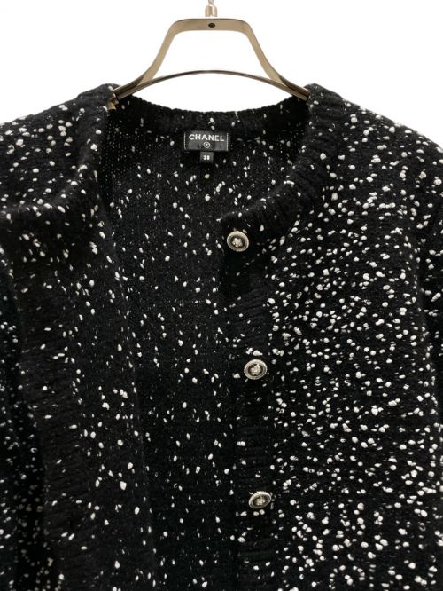 CHANEL（シャネル）CHANEL (シャネル) Cashmere and silk knit cardigan ブラック サイズ:38の古着・服飾アイテム