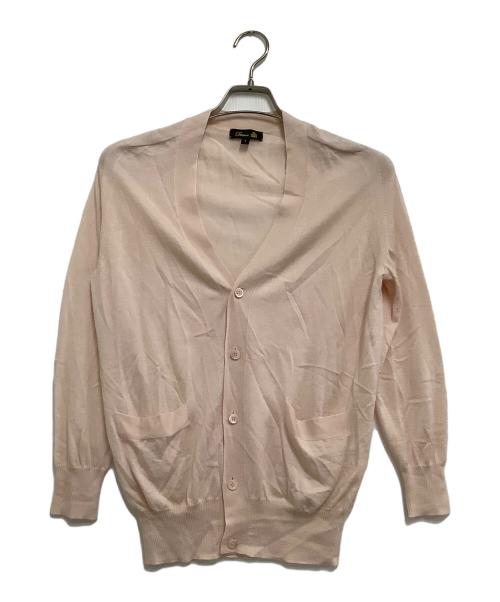 DRAWER（ドゥロワー）DRAWER (ドゥロワー) 18GカシミヤシルクVネックカーディガン ピンク サイズ:1の古着・服飾アイテム