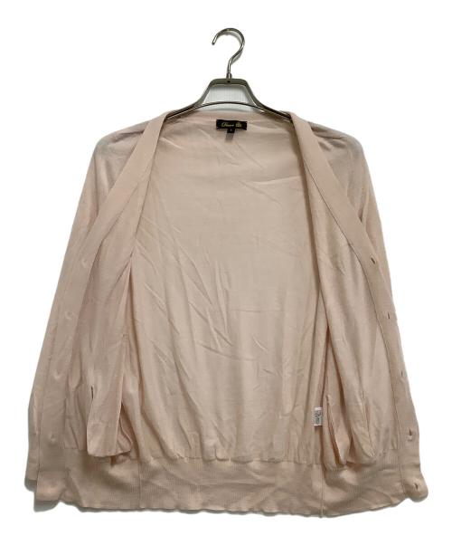 DRAWER（ドゥロワー）DRAWER (ドゥロワー) 18GカシミヤシルクVネックカーディガン ピンク サイズ:1の古着・服飾アイテム