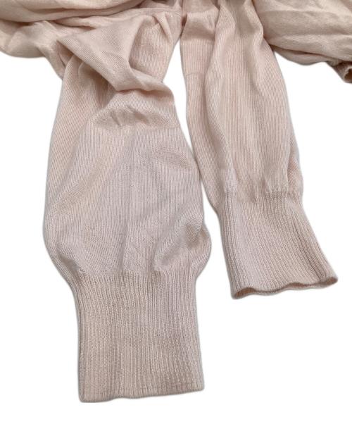DRAWER（ドゥロワー）DRAWER (ドゥロワー) 18GカシミヤシルクVネックカーディガン ピンク サイズ:1の古着・服飾アイテム