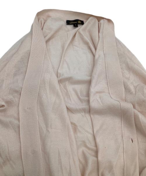 DRAWER（ドゥロワー）DRAWER (ドゥロワー) 18GカシミヤシルクVネックカーディガン ピンク サイズ:1の古着・服飾アイテム