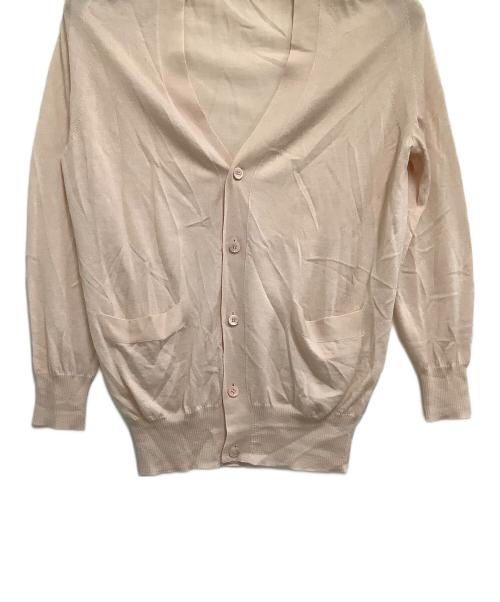 DRAWER（ドゥロワー）DRAWER (ドゥロワー) 18GカシミヤシルクVネックカーディガン ピンク サイズ:1の古着・服飾アイテム