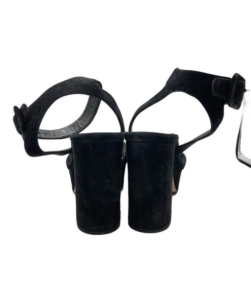 MIU MIU（ミュウミュウ）MIU MIU (ミュウミュウ) アンクルストラップサンダル ブラック サイズ:36 1/2の古着・服飾アイテム
