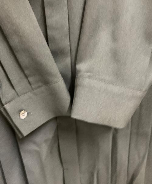 SHIPS any（シップスエニィ）SHIPS any (シップスエニィ) SHIPS any　ジョーゼットプリーツロングスリーブポケットシャツワンピース ネイビー サイズ:FREEの古着・服飾アイテム