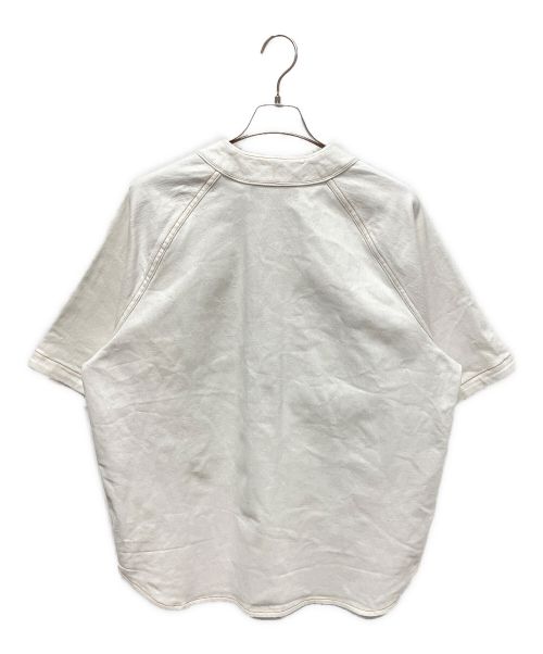 LOUIS VUITTON（ルイ ヴィトン）LOUIS VUITTON (ルイ ヴィトン) エンボスモノグラムベースボールシャツ ホワイト サイズ:XXLの古着・服飾アイテム