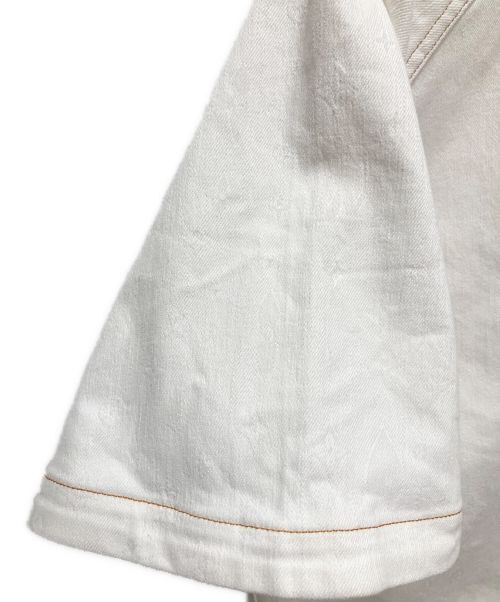 LOUIS VUITTON（ルイ ヴィトン）LOUIS VUITTON (ルイ ヴィトン) エンボスモノグラムベースボールシャツ ホワイト サイズ:XXLの古着・服飾アイテム