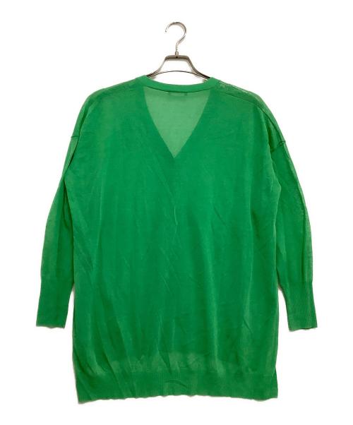 theory luxe（セオリーリュクス）theory luxe (セオリーリュクス) ウォッシャブルカーディガン グリーン サイズ:38の古着・服飾アイテム