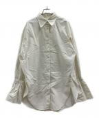 TODAYFULトゥデイフル）の古着「TODAYFUL　ギャザースリーブタイプライターブラウス」｜アイボリー