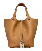 HERMESエルメス）の古着「ピコタン ロック PM/シルバー金具/トリヨンクレマンス/ブラウン系/B刻印」