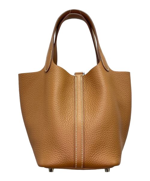 HERMES（エルメス）HERMES (エルメス) ピコタン ロック PM/シルバー金具/トリヨンクレマンス/ブラウン系/B刻印 サイズ:PMの古着・服飾アイテム