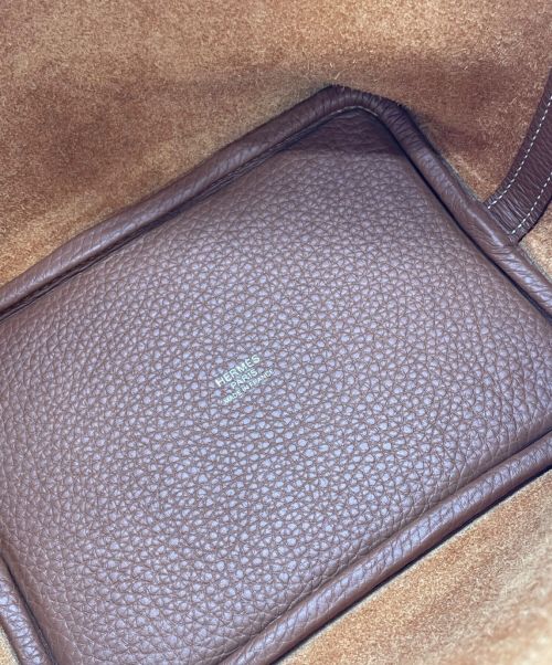 HERMES（エルメス）HERMES (エルメス) ピコタン ロック PM/シルバー金具/トリヨンクレマンス/ブラウン系/B刻印 サイズ:PMの古着・服飾アイテム