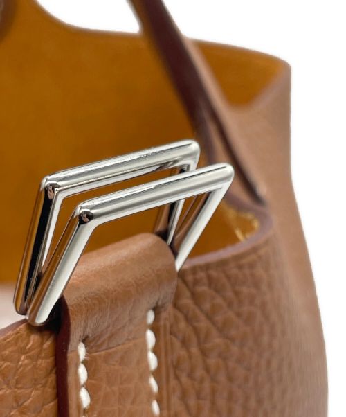 HERMES（エルメス）HERMES (エルメス) ピコタン ロック PM/シルバー金具/トリヨンクレマンス/ブラウン系/B刻印 サイズ:PMの古着・服飾アイテム
