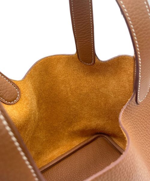 HERMES（エルメス）HERMES (エルメス) ピコタン ロック PM/シルバー金具/トリヨンクレマンス/ブラウン系/B刻印 サイズ:PMの古着・服飾アイテム