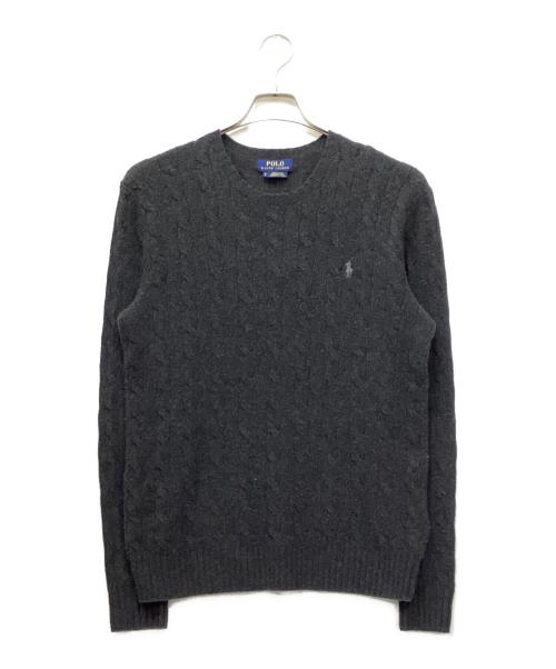 POLO RALPH LAUREN（ポロ・ラルフローレン）POLO RALPH LAUREN (ポロ・ラルフローレン) ケーブル メリノカシミヤ セーター グレー サイズ:Sの古着・服飾アイテム