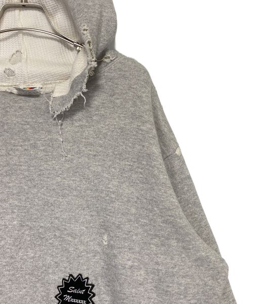SAINT MICHAEL（セントマイケル）SAINT MICHAEL (セントマイケル) HOODIE / DOUBLE FACE グレー サイズ:Lの古着・服飾アイテム