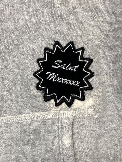 SAINT MICHAEL（セントマイケル）SAINT MICHAEL (セントマイケル) HOODIE / DOUBLE FACE グレー サイズ:Lの古着・服飾アイテム
