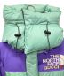 中古・古着 GUCCI (グッチ) THE NORTH FACE (ザ ノース フェイス) 切替フーデッドダウンジャケット ミント×パープル サイズ:S：100000円