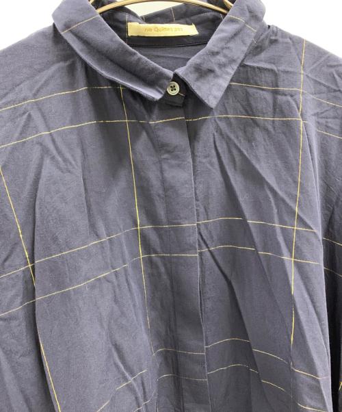 ne quittez pas（ヌキテパ）ne quittez pas (ヌキテパ) POPLIN CHECK EMB SHIRTS DRESS ネイビー サイズ:FREEの古着・服飾アイテム