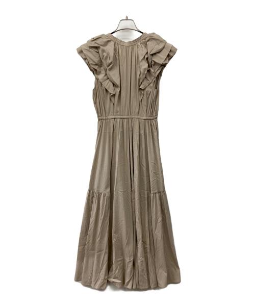 COCODEAL（ココディール）COCODEAL (ココディール) フリルスリーブティアードワンピース ベージュ サイズ:2の古着・服飾アイテム