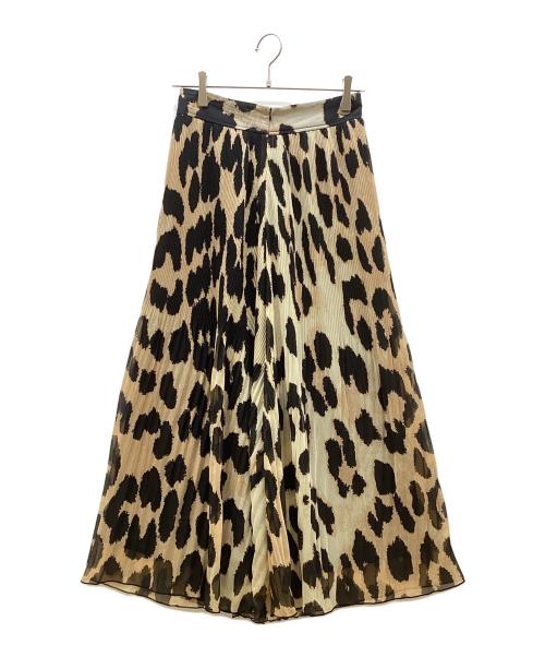 GANNI（ガニー）GANNI (ガニー) レオパードスカート ベージュ サイズ:36の古着・服飾アイテム
