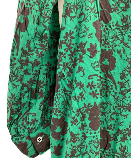 JOURNAL STANDARD relume（ジャーナルスタンダード レリューム）JOURNAL STANDARD relume (ジャーナルスタンダード レリューム) JOURNAL STANDARD relume　レトロフラワープリントボウタイギャザーワンピース グリーン サイズ:FREEの古着・服飾アイテム