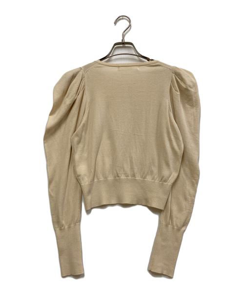 HER LIP TO（ハーリップトゥ）Her lip to (ハーリップトゥ) Volume Sleeve Cardigan アイボリー サイズ:Sの古着・服飾アイテム