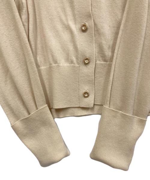 HER LIP TO（ハーリップトゥ）Her lip to (ハーリップトゥ) Volume Sleeve Cardigan アイボリー サイズ:Sの古着・服飾アイテム