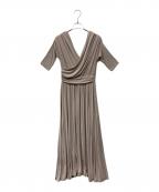 HER LIP TOハーリップトゥ）の古着「Cache Coeur Jersey Long Dress」｜ベージュ