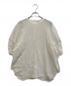 CLANEクラネ）の古着「メッシュ フォーム スリーブ ブラウス」｜ホワイト