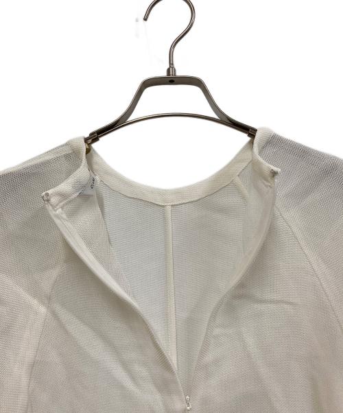 CLANE（クラネ）CLANE (クラネ) メッシュ フォーム スリーブ ブラウス ホワイト サイズ:SIZE 1の古着・服飾アイテム