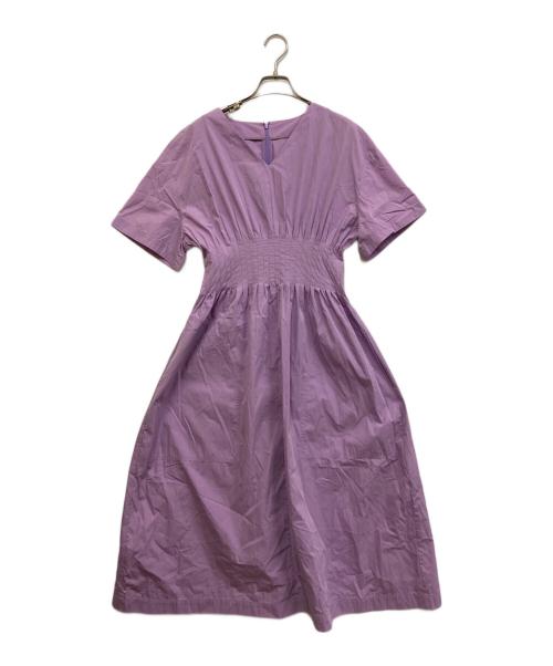 LE CIEL BLEU（ルシェルブルー）LE CIEL BLEU (ルシェルブルー) ラウンドフォームドレス ラベンダー サイズ:36の古着・服飾アイテム