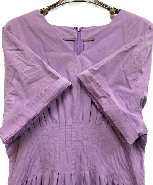 LE CIEL BLEU（ルシェルブルー）LE CIEL BLEU (ルシェルブルー) ラウンドフォームドレス ラベンダー サイズ:36の古着・服飾アイテム