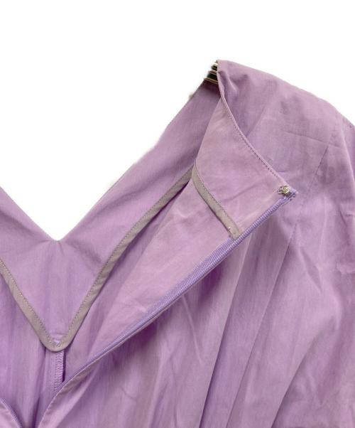 LE CIEL BLEU（ルシェルブルー）LE CIEL BLEU (ルシェルブルー) ラウンドフォームドレス ラベンダー サイズ:36の古着・服飾アイテム