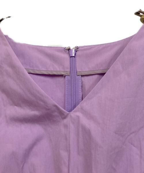 LE CIEL BLEU（ルシェルブルー）LE CIEL BLEU (ルシェルブルー) ラウンドフォームドレス ラベンダー サイズ:36の古着・服飾アイテム