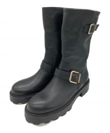 JIMMY CHOO（ジミーチュウ）の古着「Biker II ブーツ」｜ブラック