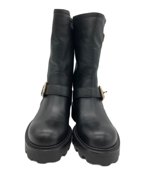 JIMMY CHOO（ジミーチュウ）JIMMY CHOO (ジミーチュウ) Biker II ブーツ ブラック サイズ:37の古着・服飾アイテム