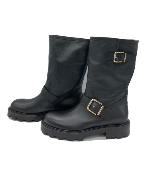 JIMMY CHOO（ジミーチュウ）JIMMY CHOO (ジミーチュウ) Biker II ブーツ ブラック サイズ:37の古着・服飾アイテム