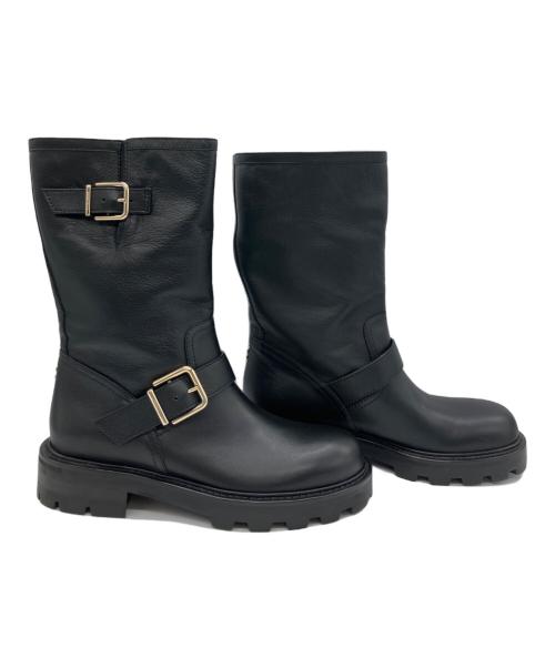 JIMMY CHOO（ジミーチュウ）JIMMY CHOO (ジミーチュウ) Biker II ブーツ ブラック サイズ:37の古着・服飾アイテム