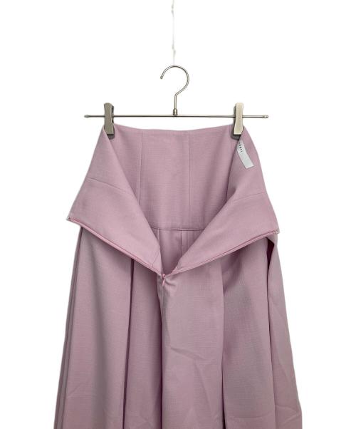 Noble（ノーブル）Noble (ノーブル) フロントパネルタックミディスカート ピンク サイズ:38の古着・服飾アイテム