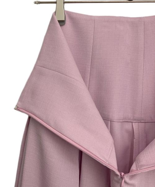 Noble（ノーブル）Noble (ノーブル) フロントパネルタックミディスカート ピンク サイズ:38の古着・服飾アイテム