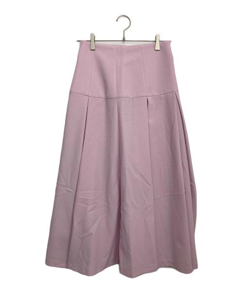 Noble（ノーブル）Noble (ノーブル) フロントパネルタックミディスカート ピンク サイズ:38の古着・服飾アイテム